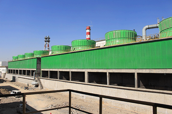 cooling tower construction site